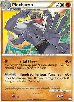 Machamp card from Triumphant, number 26/102