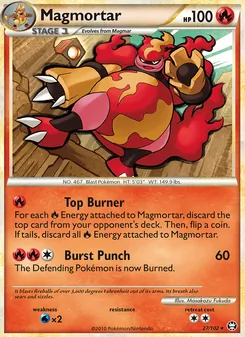 Magmortar card from Triumphant, number 27/102