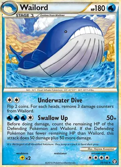 Wailord card from Triumphant, number 31/102
