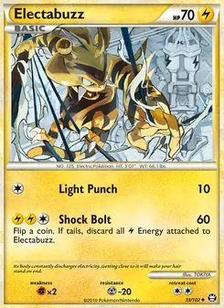 Electabuzz card from Triumphant, number 33/102