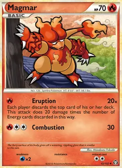 Magmar card from Triumphant, number 42/102