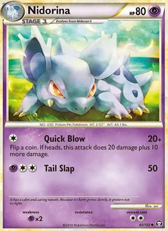 Nidorina card from Triumphant, number 45/102