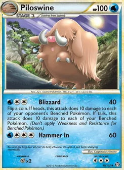 Piloswine card from Triumphant, number 48/102