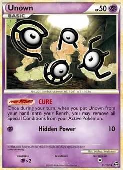 Unown card from Triumphant, number 51/102