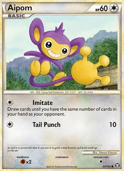 Aipom card from Triumphant, number 55/102