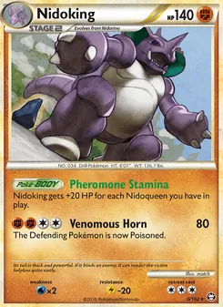 Nidoking card from Triumphant, number 6/102