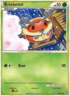 Kricketot card from Triumphant, number 65/102