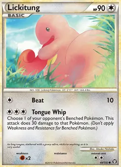 Lickitung card from Triumphant, number 66/102