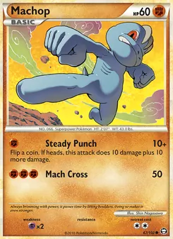 Machop card from Triumphant, number 67/102