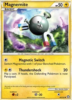 Magnemite card from Triumphant, number 68/102