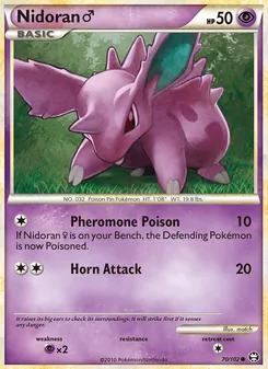 Nidoran ♂ card from Triumphant, number 70/102