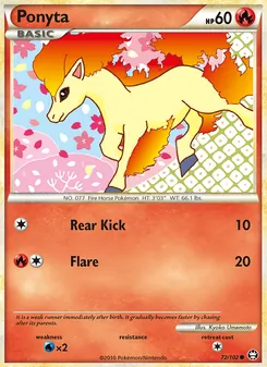 Ponyta card from Triumphant, number 72/102