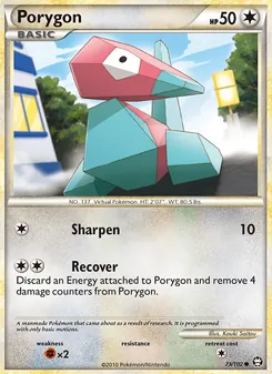 Porygon card from Triumphant, number 73/102