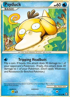 Psyduck card from Triumphant, number 74/102