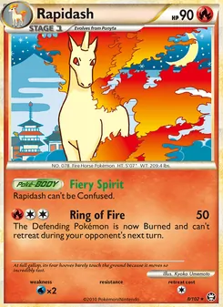 Rapidash card from Triumphant, number 8/102