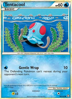 Tentacool card from Triumphant, number 80/102