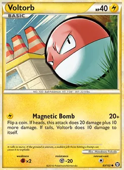Voltorb card from Triumphant, number 83/102