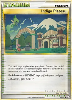 Indigo Plateau card from Triumphant, number 86/102