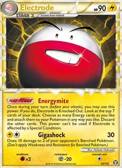 Electrode card from Triumphant, number 93/102