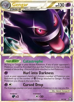 Gengar card from Triumphant, number 94/102