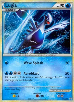 Lugia card from HGSS Black Star Promos, number HGSS02/25