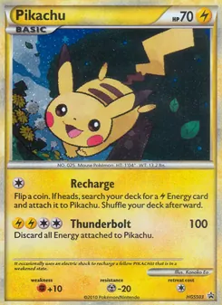 Pikachu card from HGSS Black Star Promos, number HGSS03/25