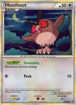 Hoothoot card from HGSS Black Star Promos, number HGSS05/25