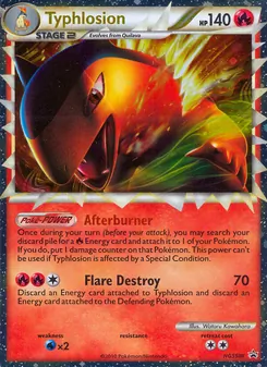 Typhlosion card from HGSS Black Star Promos, number HGSS09/25
