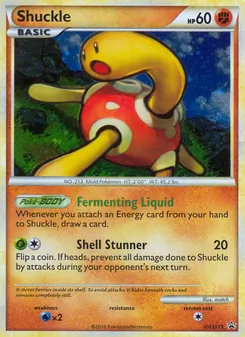 Shuckle card from HGSS Black Star Promos, number HGSS15/25
