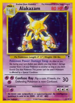 Alakazam card from Legendary Collection, number 1/110