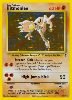 Hitmonlee card from Legendary Collection, number 13/110