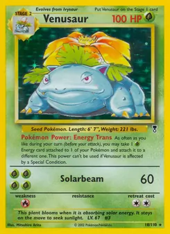 Venusaur card from Legendary Collection, number 18/110