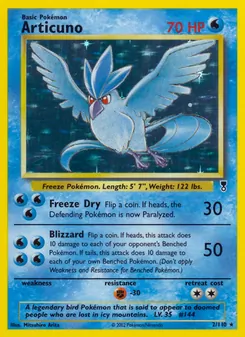 Articuno card from Legendary Collection, number 2/110
