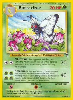 Butterfree card from Legendary Collection, number 21/110