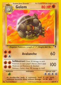 Golem card from Legendary Collection, number 24/110