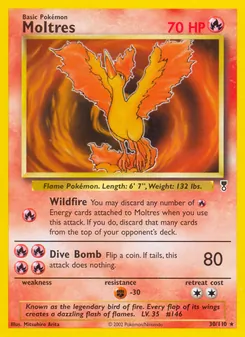 Moltres card from Legendary Collection, number 30/110