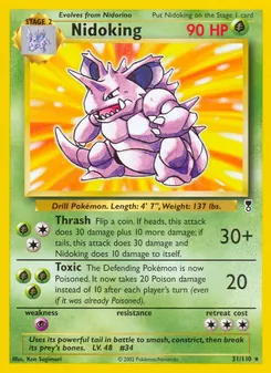 Nidoking card from Legendary Collection, number 31/110