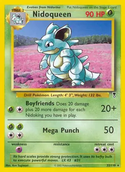 Nidoqueen card from Legendary Collection, number 32/110