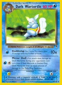 Dark Wartortle card from Legendary Collection, number 39/110