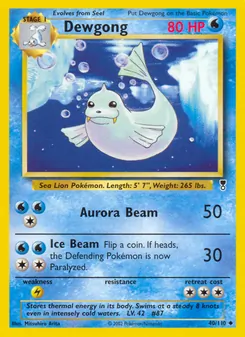 Dewgong card from Legendary Collection, number 40/110