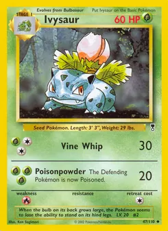 Ivysaur card from Legendary Collection, number 47/110