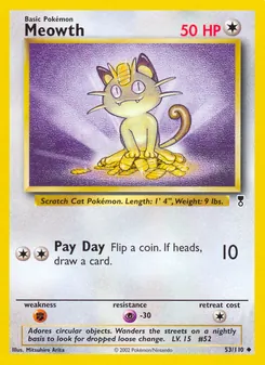 Meowth card from Legendary Collection, number 53/110