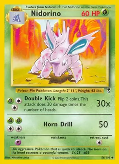 Nidorino card from Legendary Collection, number 56/110