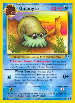 Omanyte card from Legendary Collection, number 57/110