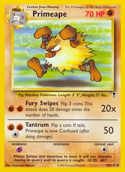 Primeape card from Legendary Collection, number 59/110