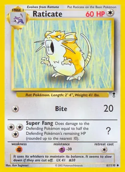 Raticate card from Legendary Collection, number 61/110