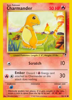 Charmander card from Legendary Collection, number 70/110