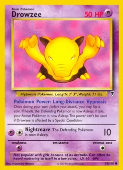 Drowzee card from Legendary Collection, number 73/110