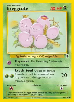 Exeggcute card from Legendary Collection, number 75/110