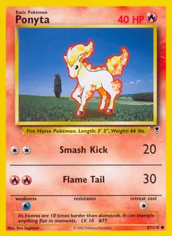 Ponyta card from Legendary Collection, number 87/110